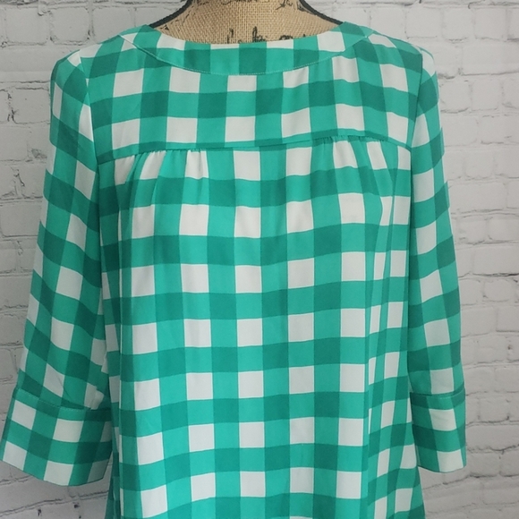 Banana Republic Green white Checkered Shirt - Picture 5 of 12